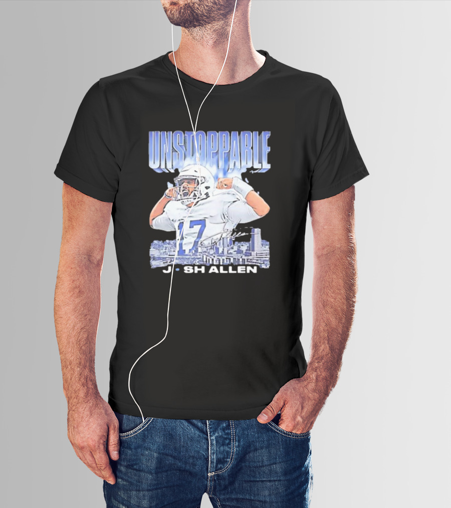 Buffalo Bills NFL Football Josh Allen Unstoppable Vintage 17 T-Shirt