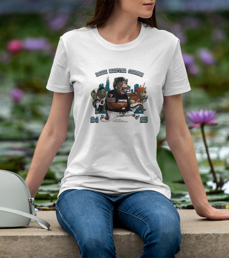Dark Matter Coffee Da Beans 24 25 Football Monsters T-Shirt