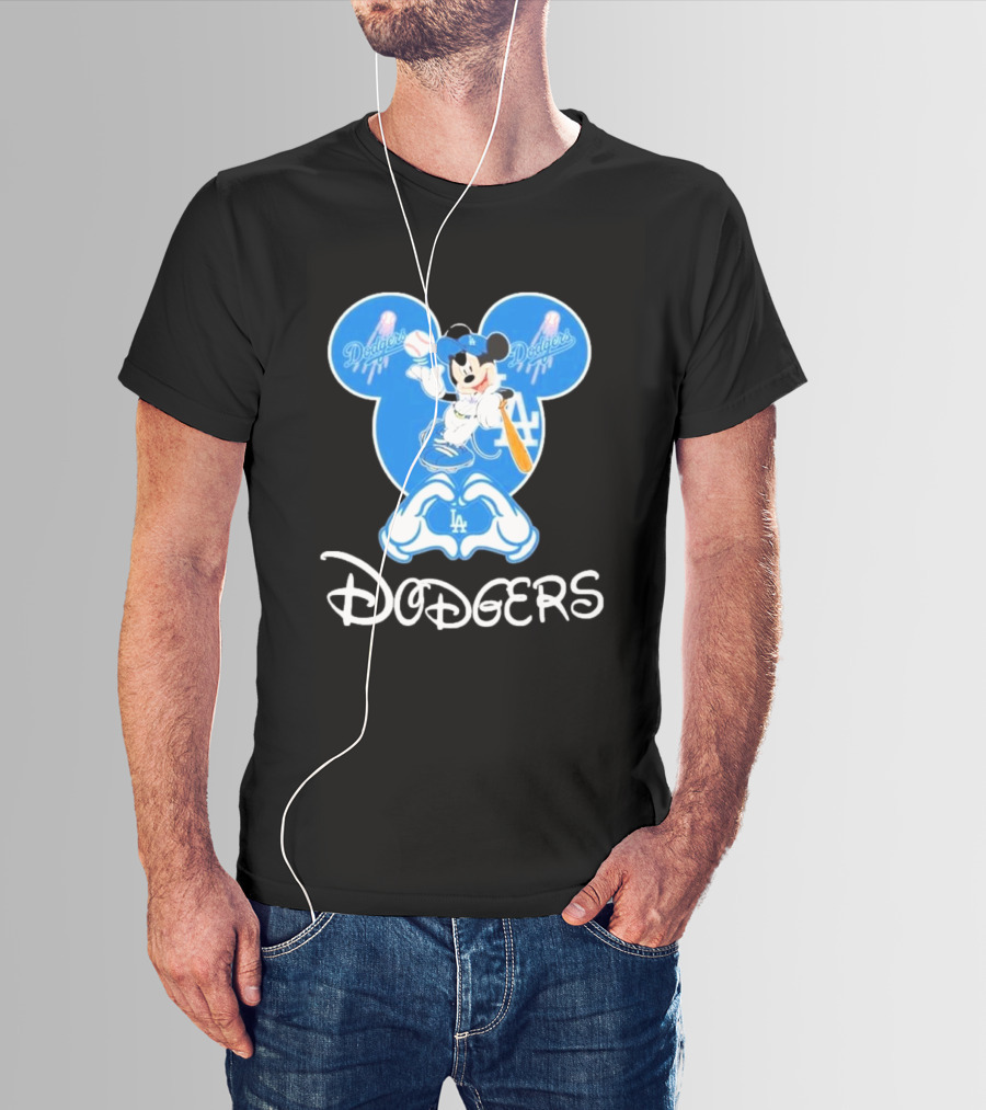 Disney Mickey Mouse Dodgers LA T-Shirt