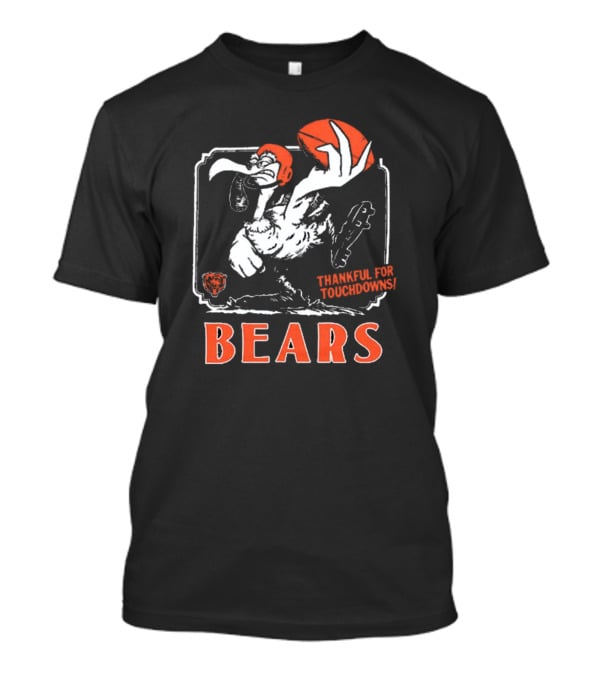 Chicago Bears Thankful For Touchdowns Goose Football Helmet T-Shirt