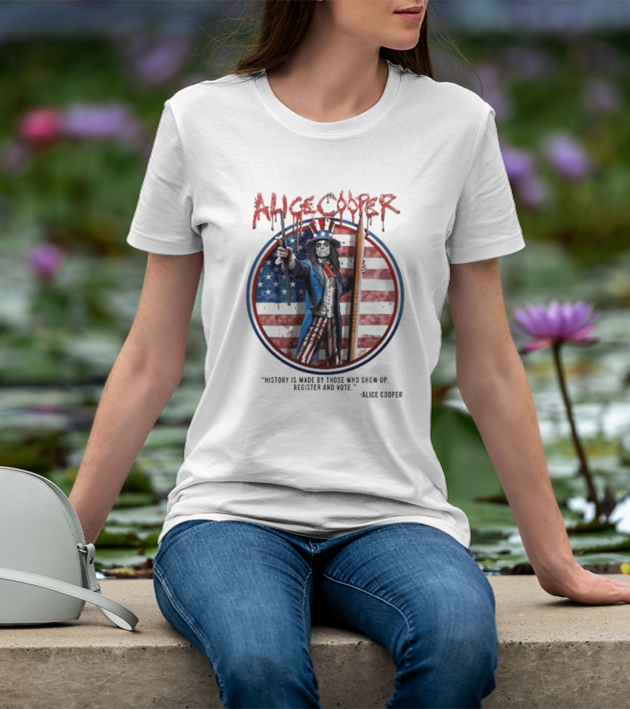Alice Cooper History Is Made Register And Vote T-Shirt