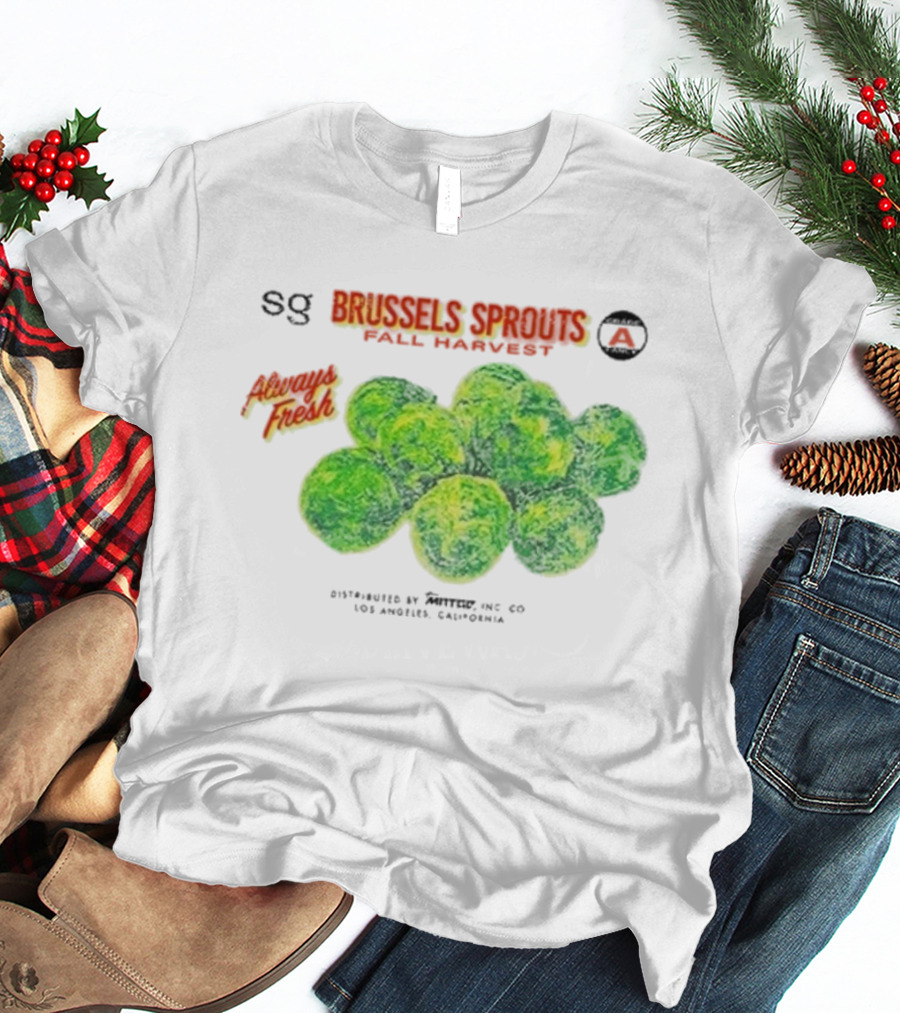 Sweetgreen X MNTGE Brussels Sprouts Fall Harvest Always Fresh Los Angeles California T-Shirt