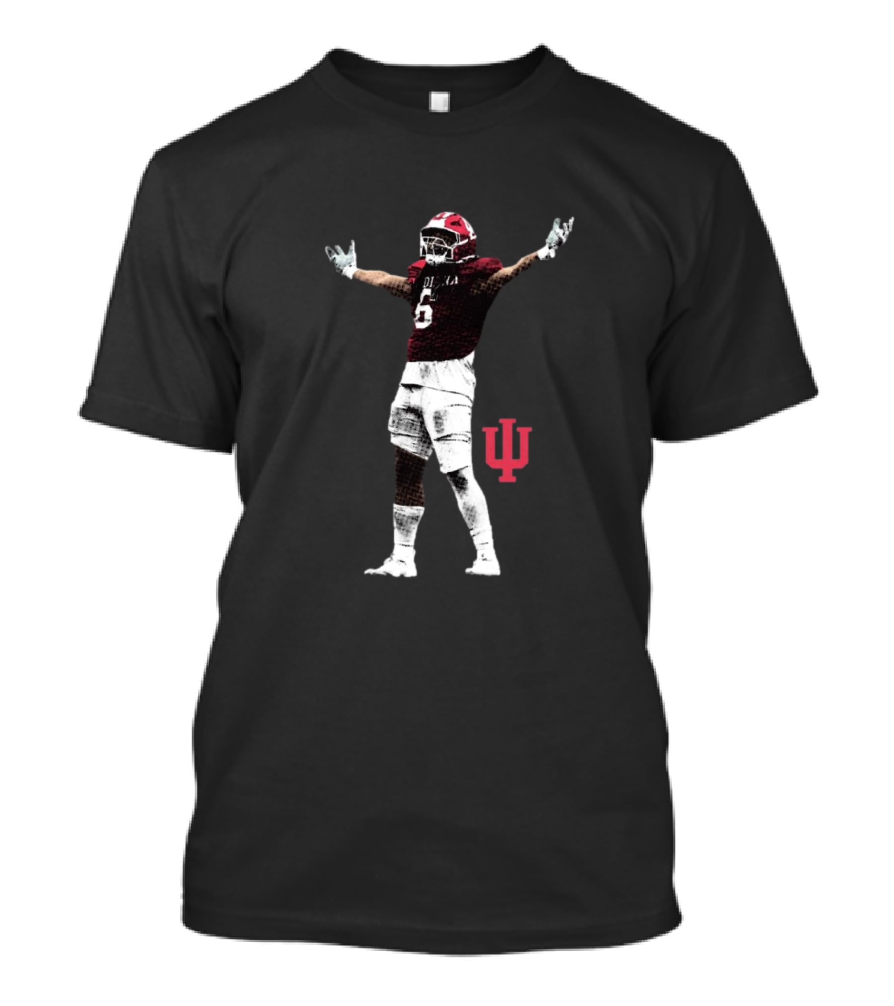 Mikail Kamara Indiana Hoosiers IU Football 3 Helmet T-Shirt