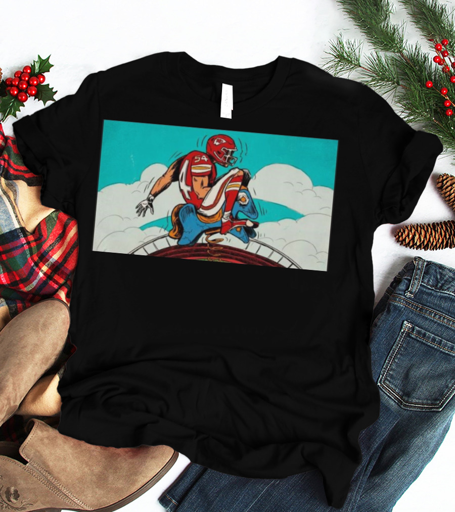 Kansas City Chiefs Vs. Denver Broncos Game-Day Matchup Sky Battle T-Shirt