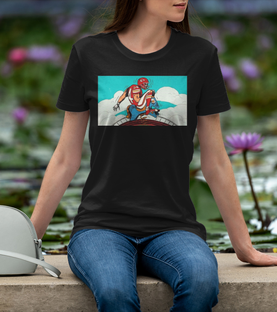 Kansas City Chiefs Vs. Denver Broncos Game-Day Matchup Sky Battle T-Shirt