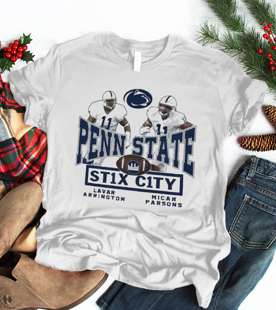 Penn State Nittany Lions ST1X City Lavar Arrington Micah Parsons T-Shirt