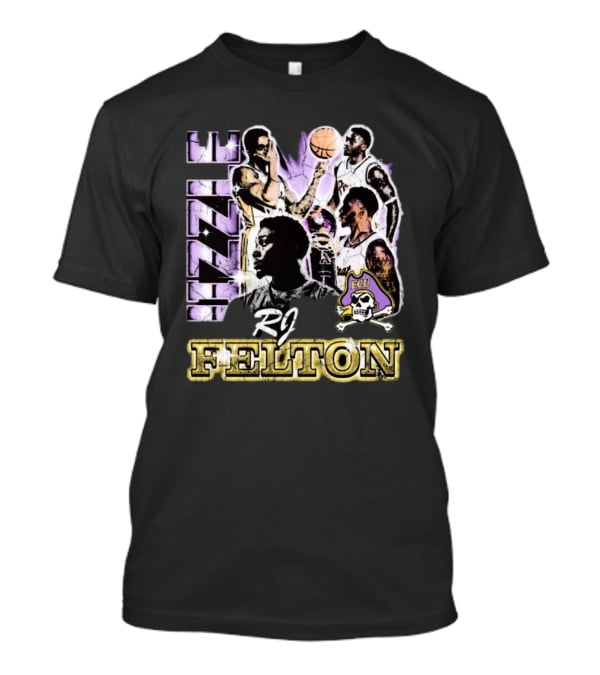 RJ Felton Jizzle ECU Basketball 90s Style With Pirates T-Shirt