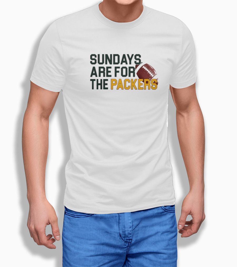 Sundays Are For The Green Bay Packers Football NFL Fans T-Shirt