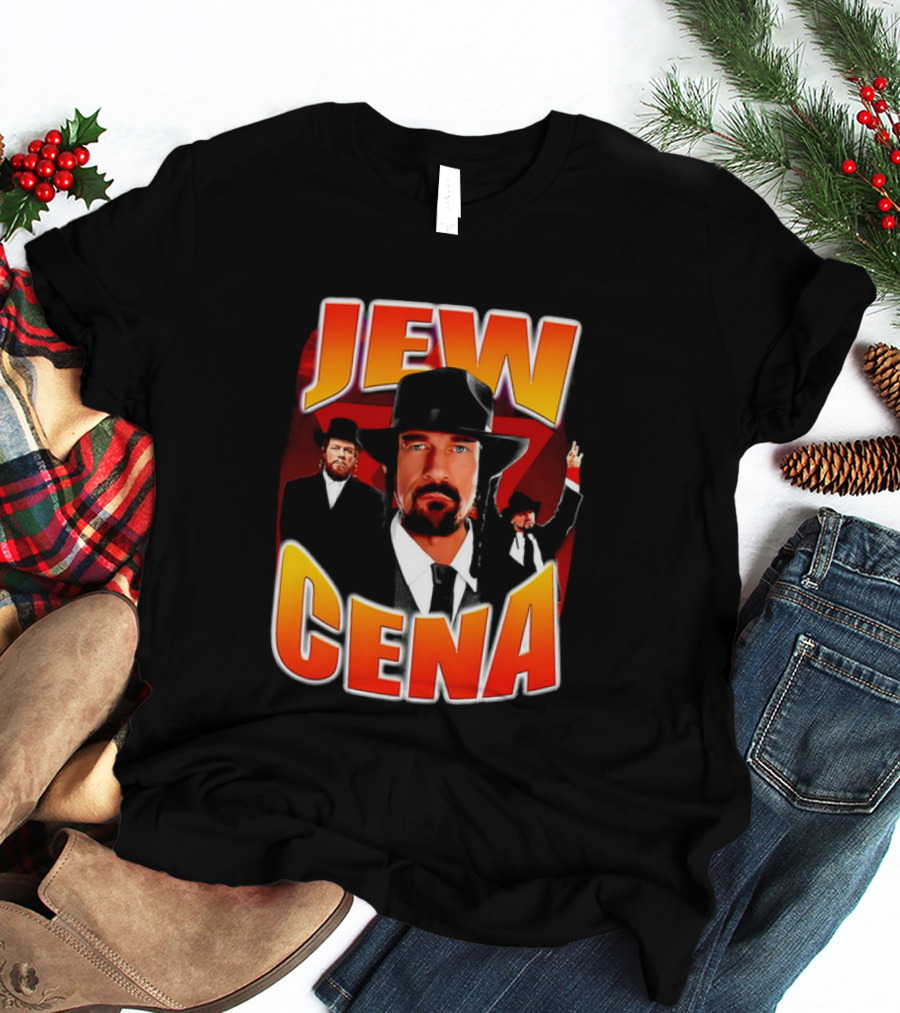 Jew Cena Fedora Hat Jewish Attire Ensemble T-Shirt