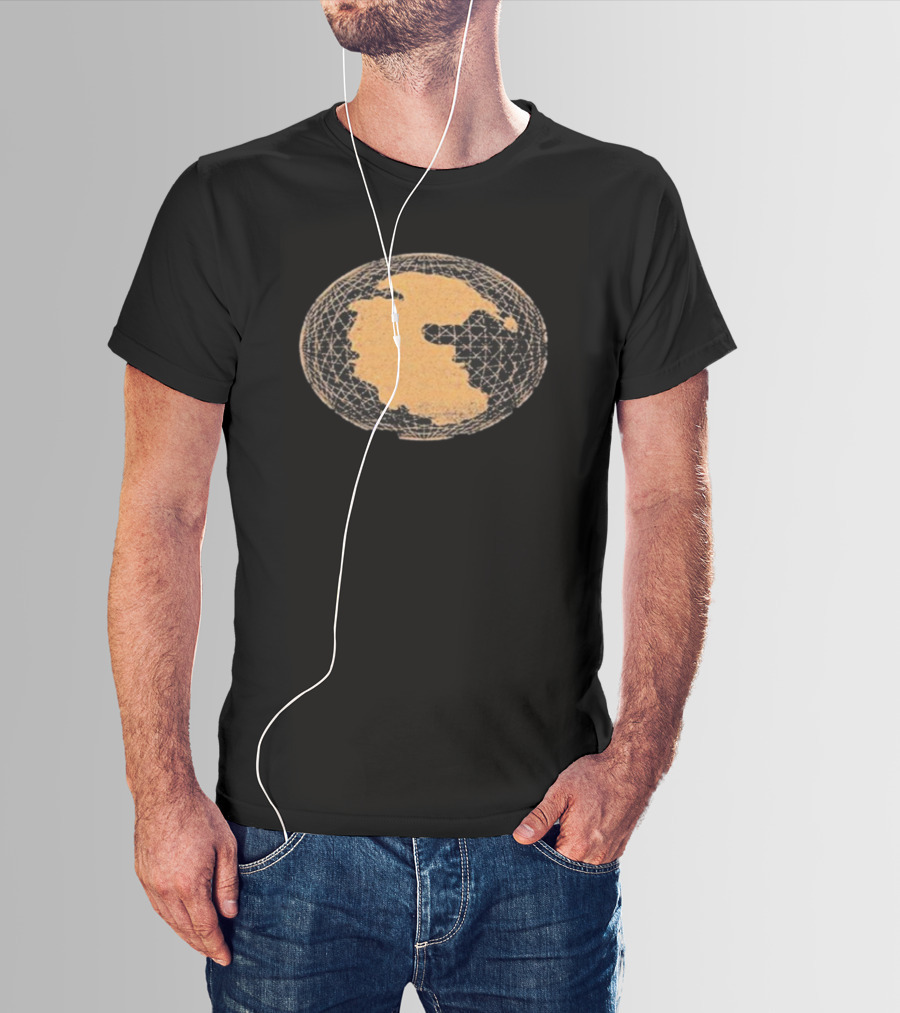 Pangaea Compass Map Retro Grid Earth T-Shirt