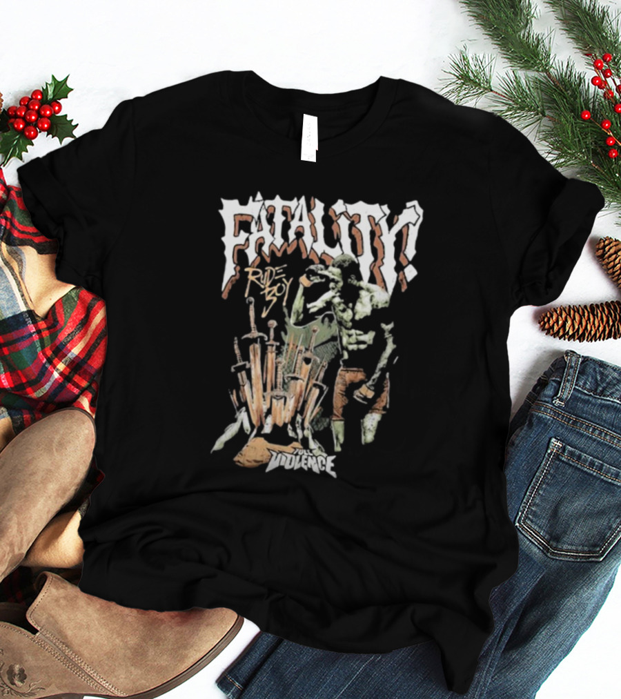 Randy Brown Rudeboy Fatality Full Violence Skeleton Warrior T-Shirt