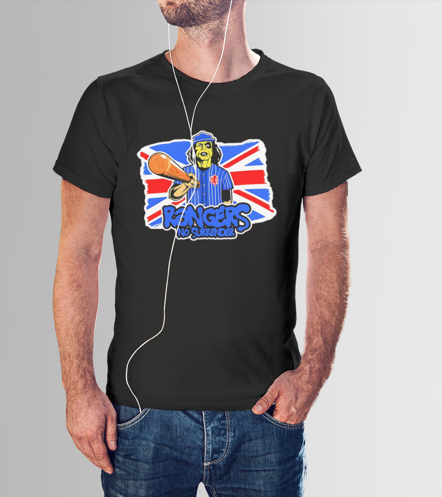 Rangers No Surrender Warrior Baseball British Flag T-Shirt