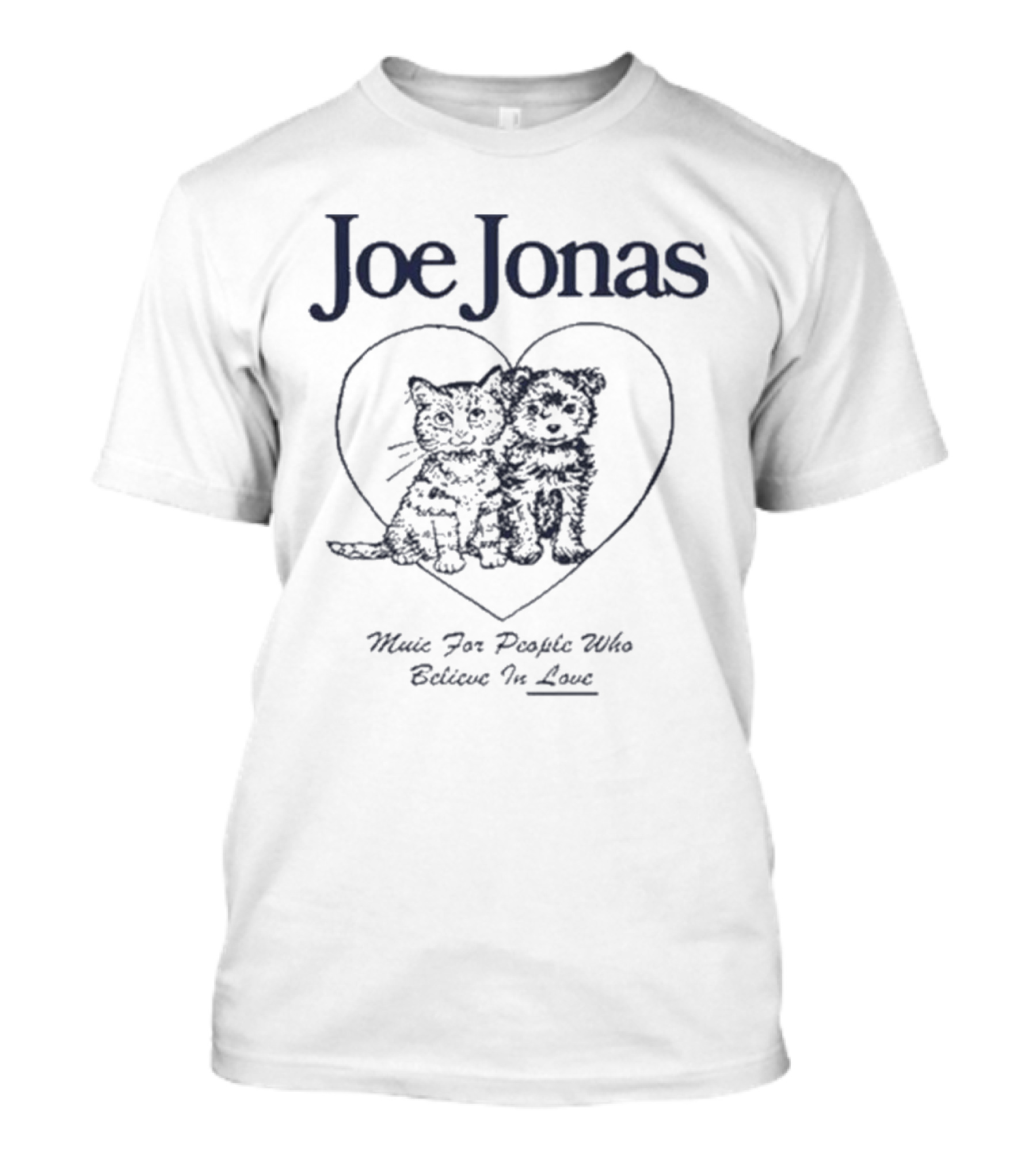 Joe Jonas Music For People Who Believe In Love Heart Cat And Dog T-Shirt