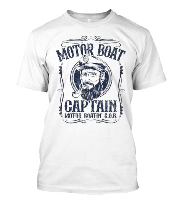 Motor Boat Captain Motor Boati Sob Vintage Nautical Theme T-Shirt