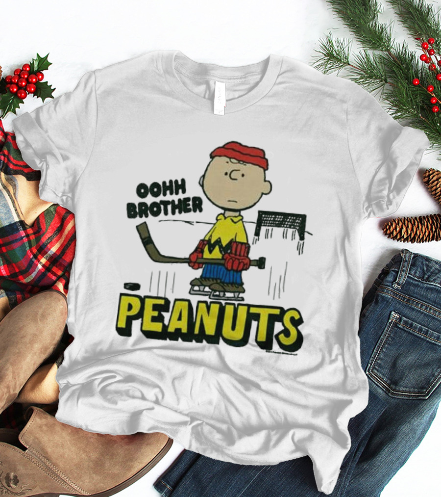 Peanuts Charlie Brown Oohh Brother Hockey Player T-Shirt