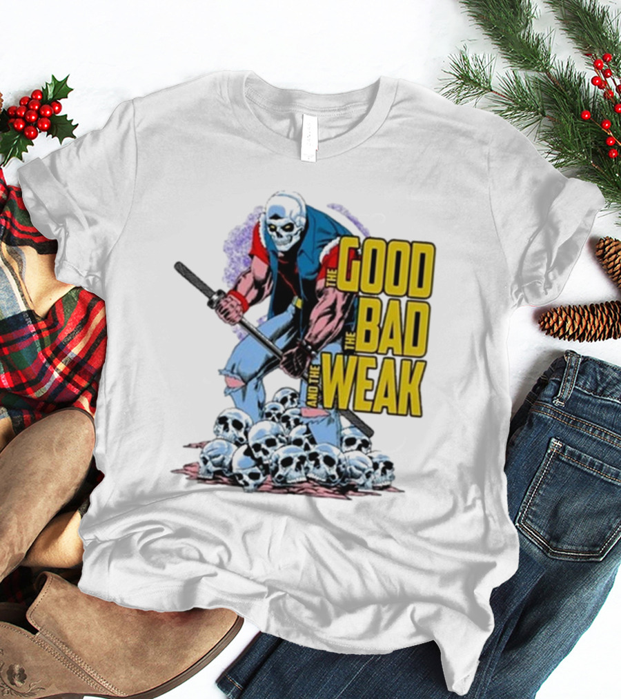 Raskolapparel The Good The Bad The Weak Skull Warrior With Bat T-Shirt