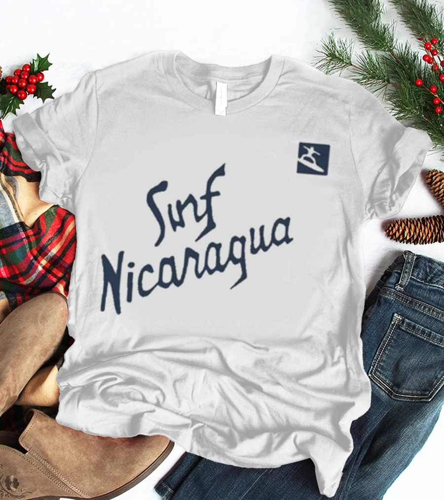 Real Genius Surf Nicaragua Surfboard Icon T-Shirt
