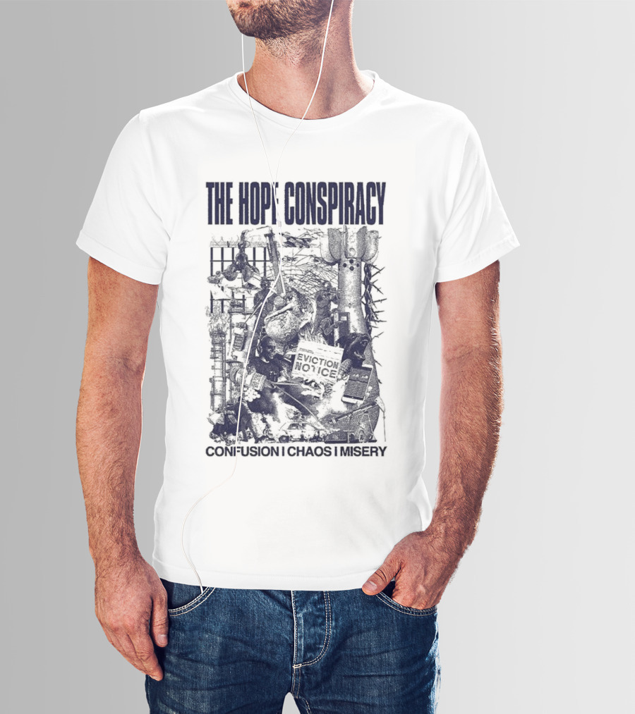 The Hope Conspiracy Branca CCM Natural Vintage-Style Imagery T-Shirt
