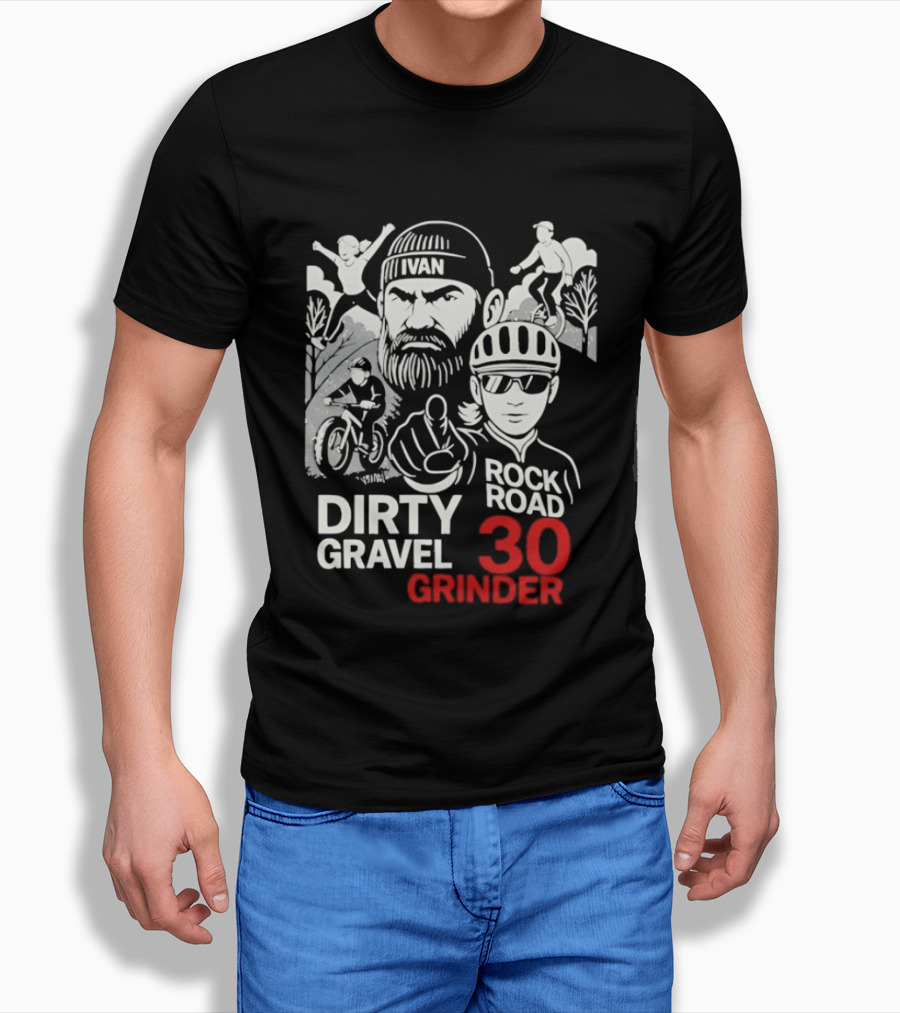 Dirty Gravel Ivan Rock Road 30 Grinder Cycling Adventure T-Shirt