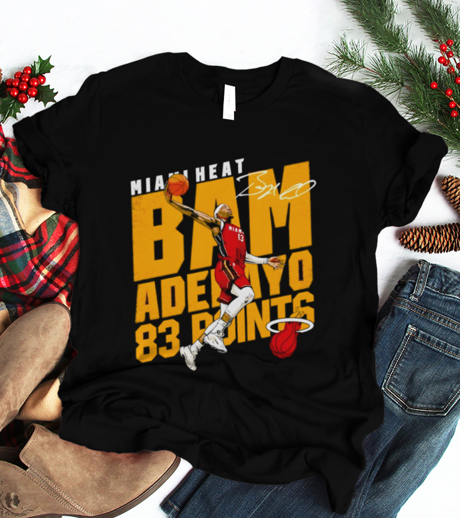 Miami Heat Bam Adebayo 83 Points Basketball Dunk T-Shirt