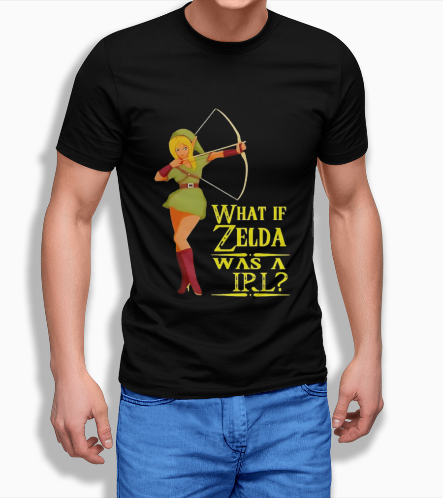 What If Zelda Was A Girl Female Elf Holding A Bow T-Shirt