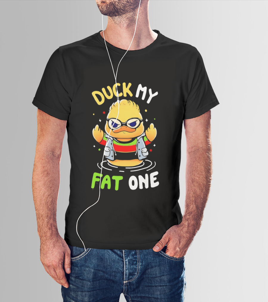 Duck My Fat One Middle Finger Delightful Derek X Duck T-Shirt