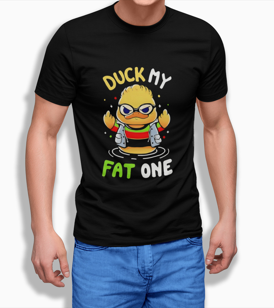 Duck My Fat One Middle Finger Delightful Derek X Duck T-Shirt