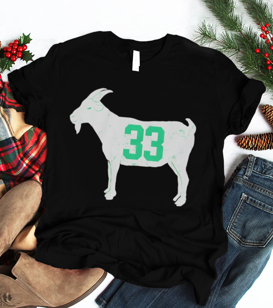 Larry Bird Goat 33 Boston Celtics St Patrick's Day Basketball T-Shirt