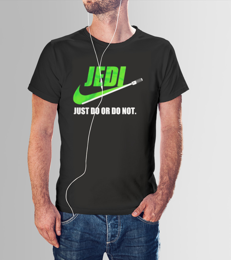 Jedi Just Do Or Do Not Lightsaber Swoosh T-Shirt
