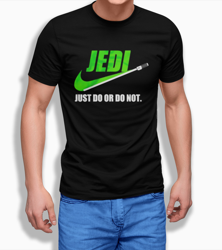 Jedi Just Do Or Do Not Lightsaber Swoosh T-Shirt