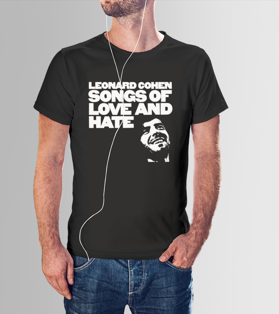 Leonard Cohen Songs Of Love And Hate Smiling T-Shirt