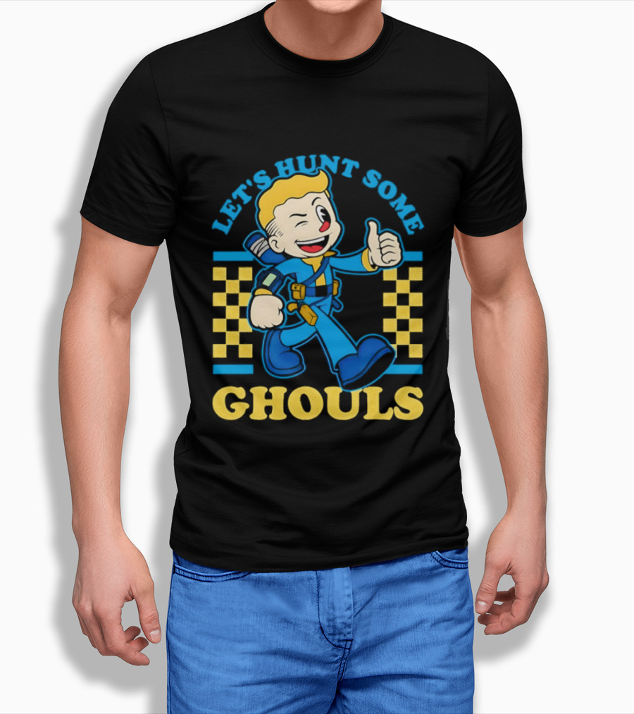Let's Hunt Some Ghouls Vault Boy Thumbs Up Adventure T-Shirt