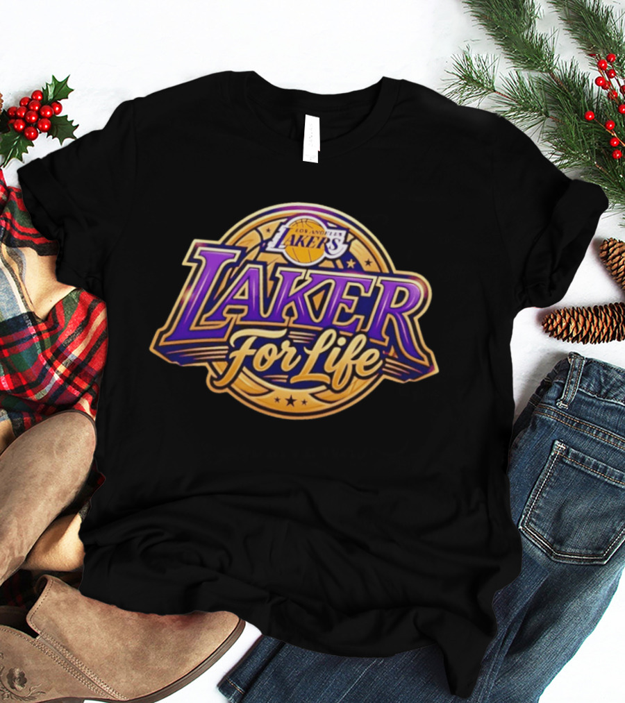 Los Angeles Lakers Laker For Life Basketball Fan Gear T-Shirt