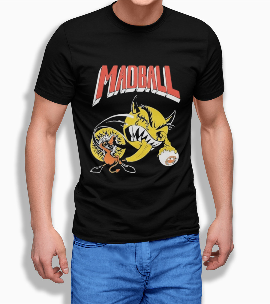 Madball South America Tour March 2026 Yellow Angry Character With Baseball Bat T-Shirt