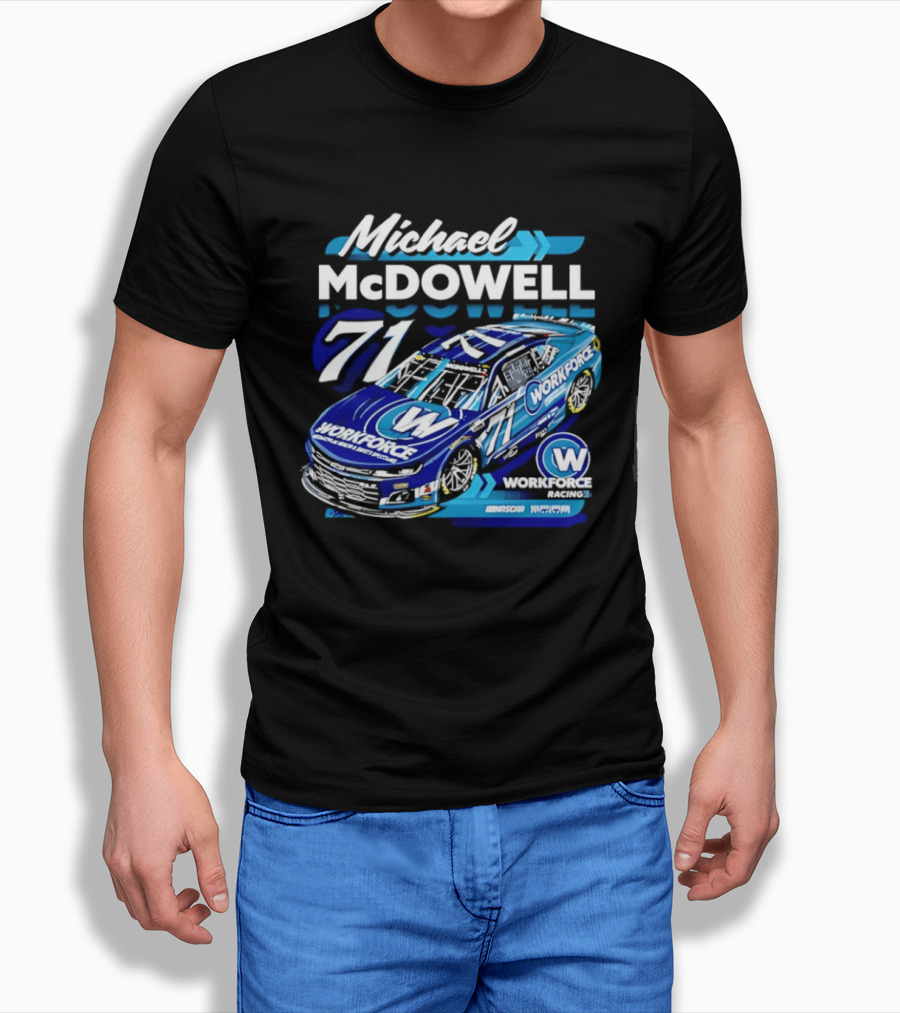 Michael McDowell 71 Workforce Racing Car NASCAR Team Racing T-Shirt