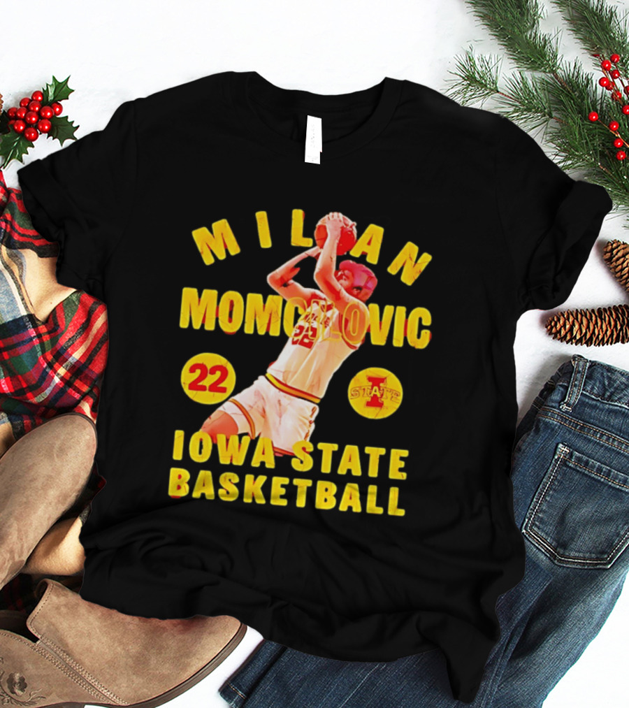 Milan Momcilovic 22 Iowa State Cyclones Basketball State 2026 T-Shirt