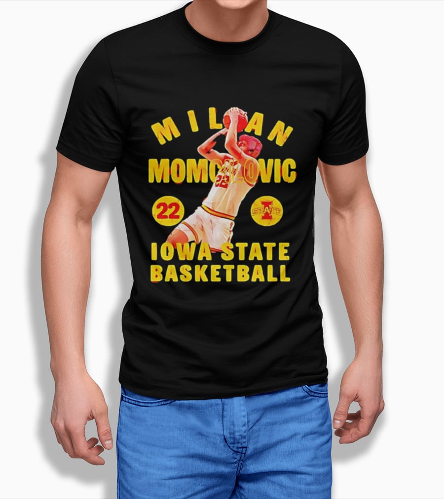 Milan Momcilovic 22 Iowa State Cyclones Basketball State 2026 T-Shirt