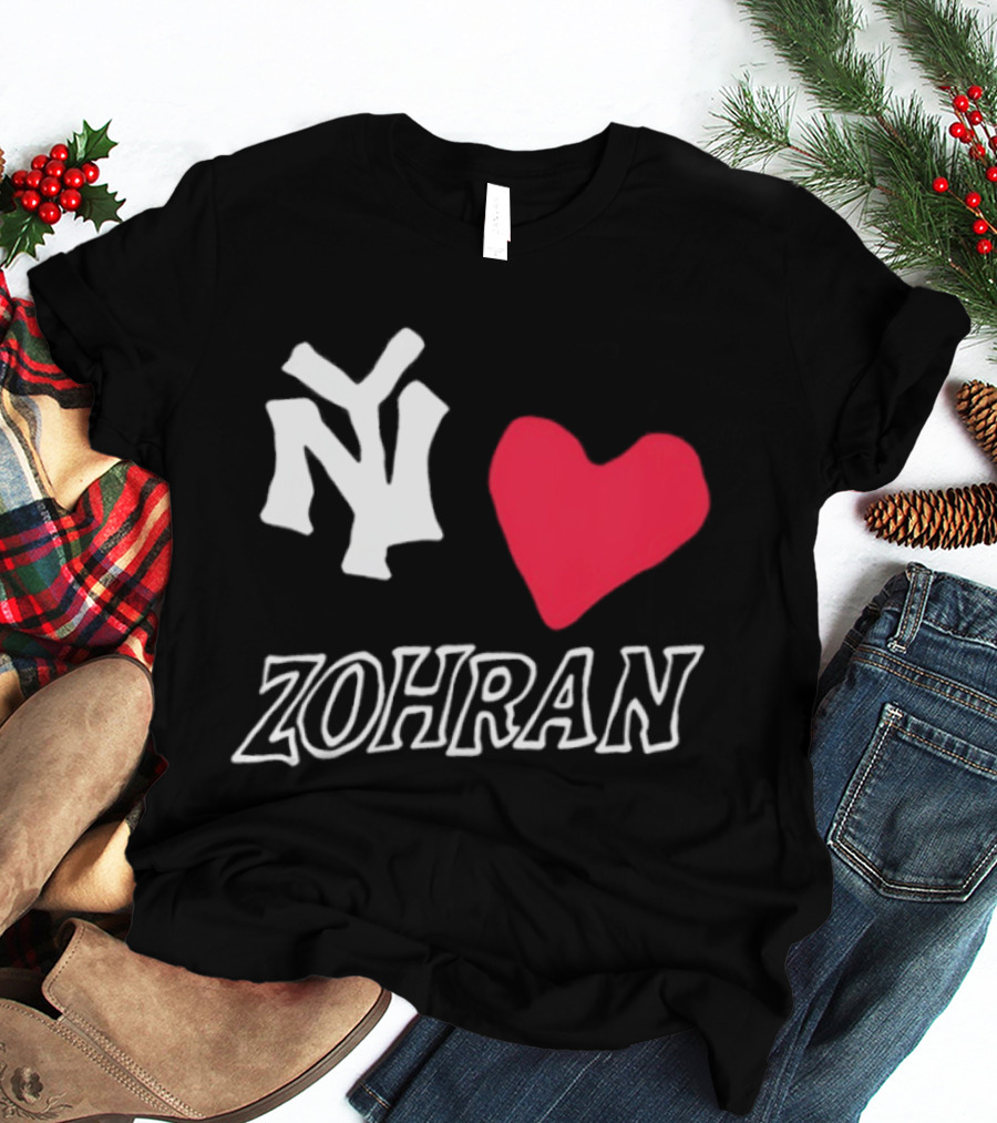 NY Yankees Heart Zohran T-Shirt