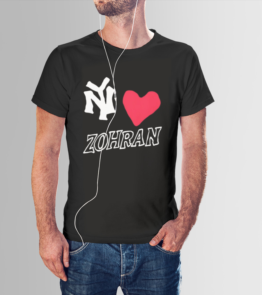 NY Yankees Heart Zohran T-Shirt