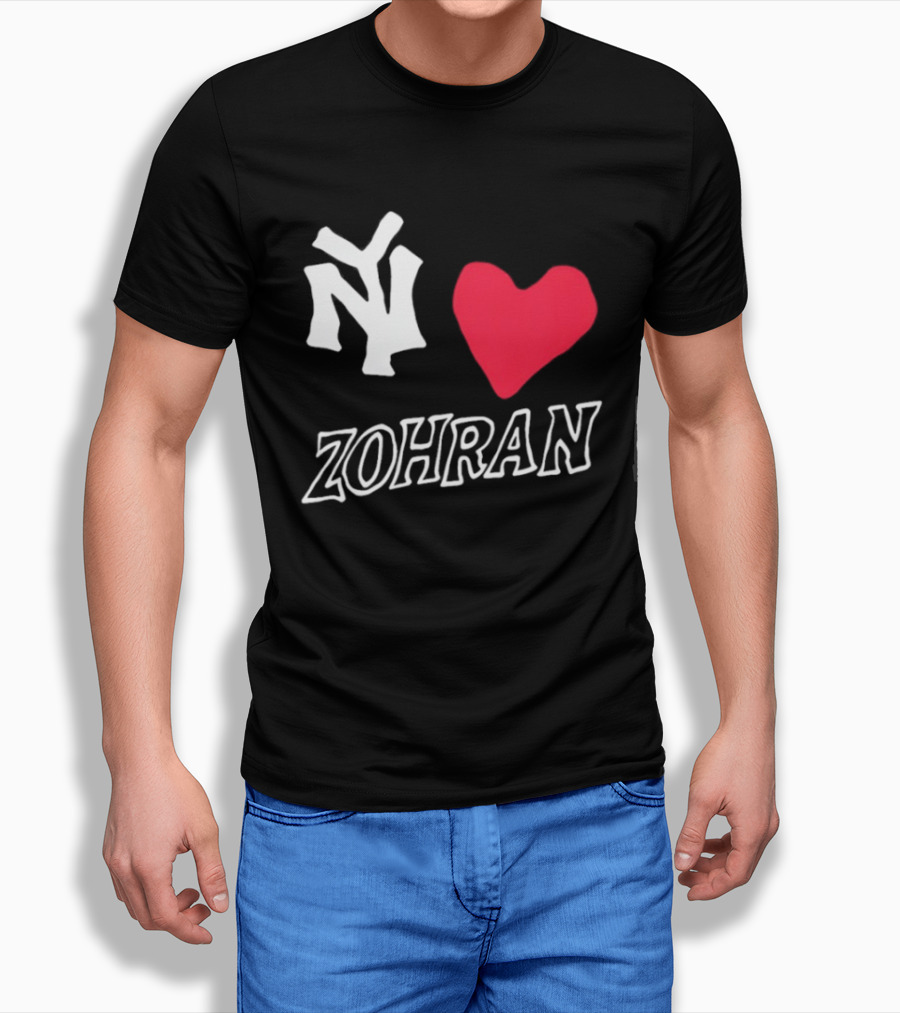 NY Yankees Heart Zohran T-Shirt