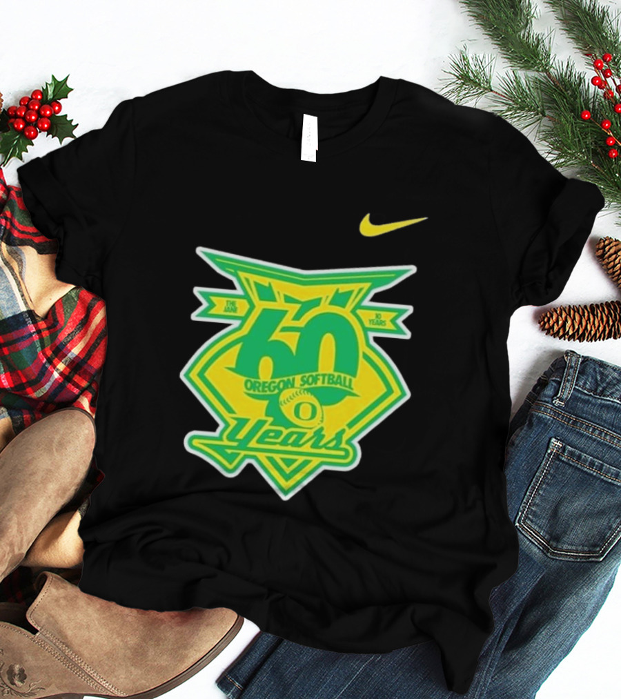 Nike Oregon Softball 60 Years Anniversary T-Shirt
