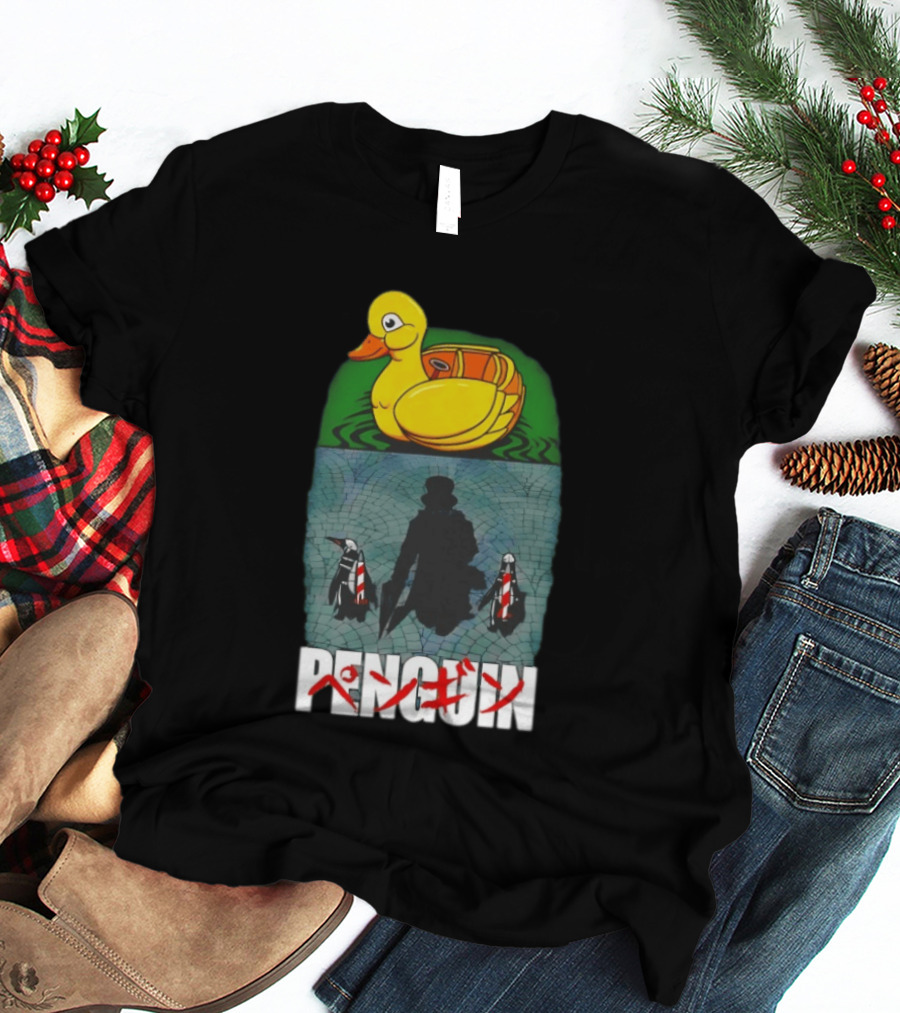 Penguin Oswald Cobblepot Walking Toward Duck Akira T-Shirt