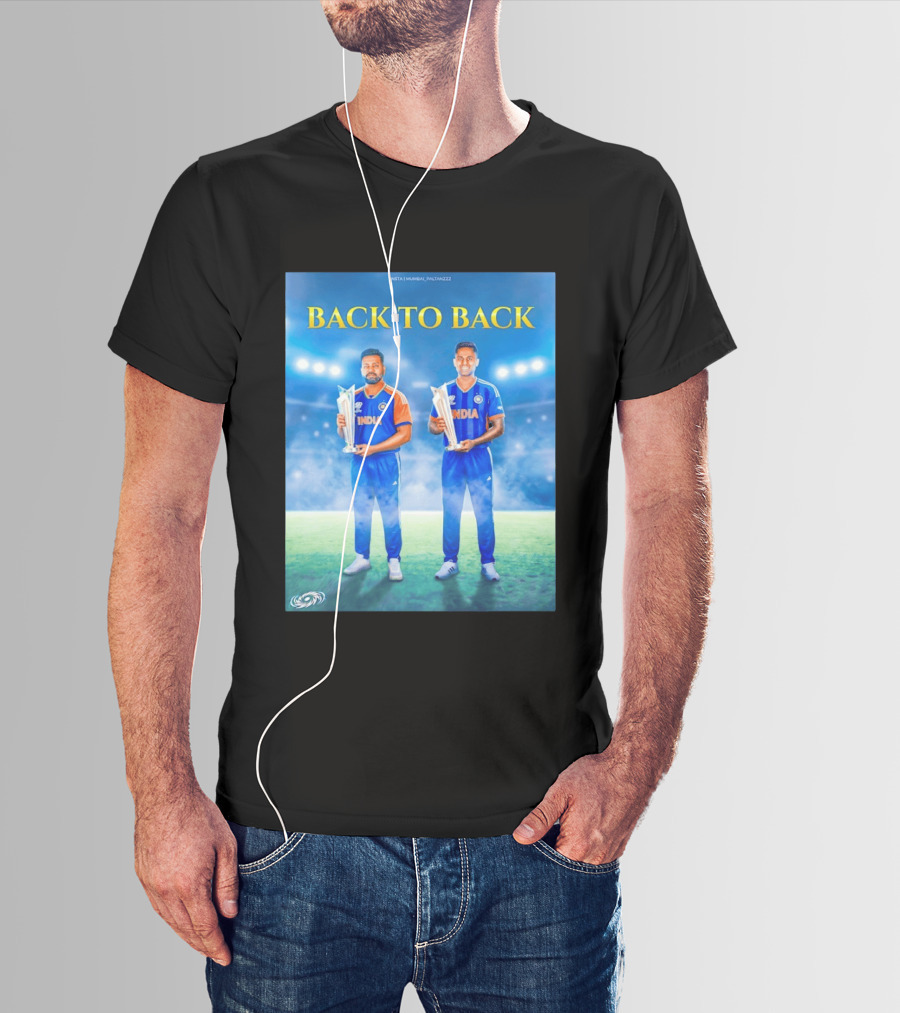 Back To Back India T20 World Cup Rohit Sharma Suryakumar Yadav T-Shirt