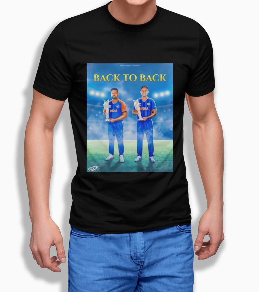 Back To Back India T20 World Cup Rohit Sharma Suryakumar Yadav T-Shirt