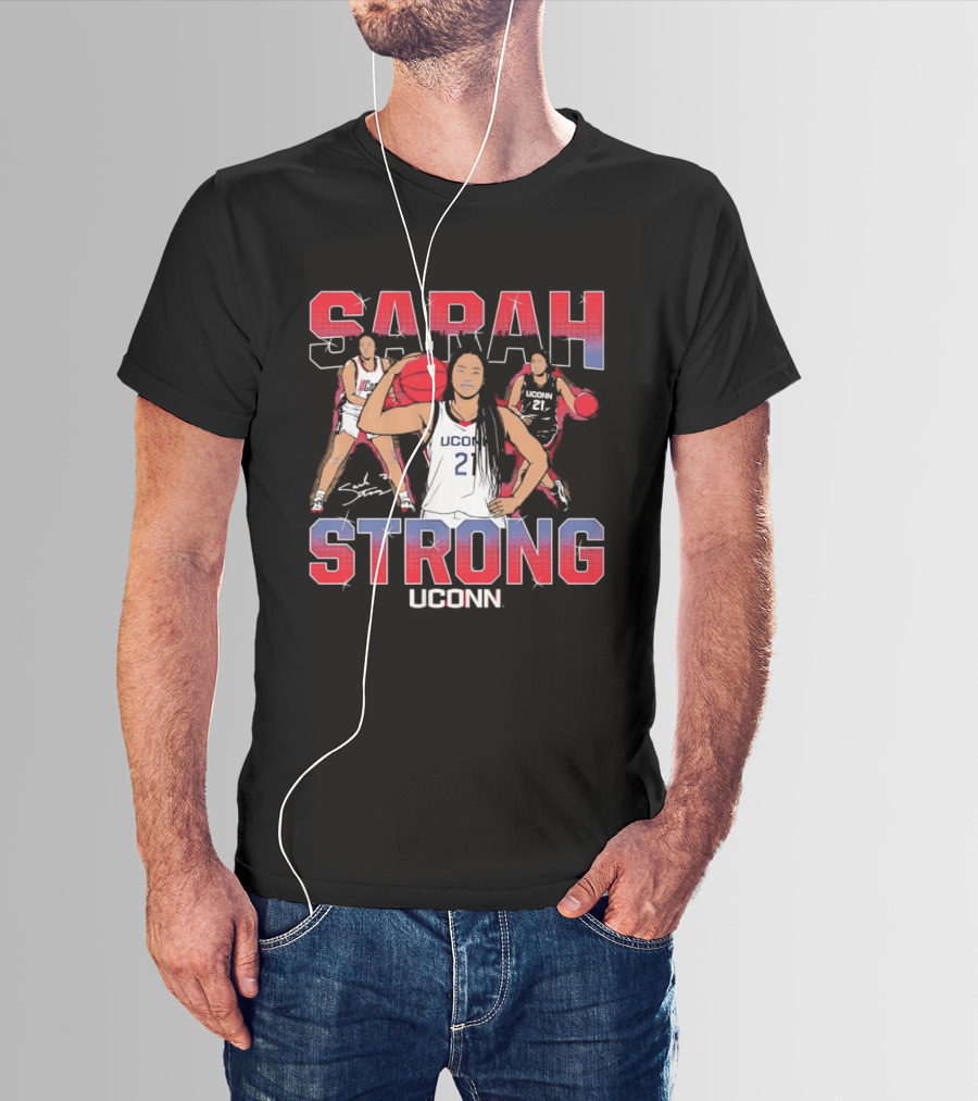 UConn Huskies Sarah Strong Basketball Player T-Shirt