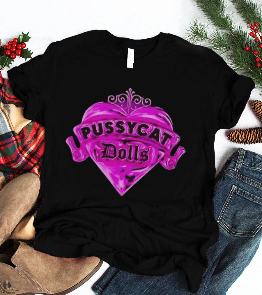 Pussycat Dolls Pink Heart Emblem Fashion T-Shirt