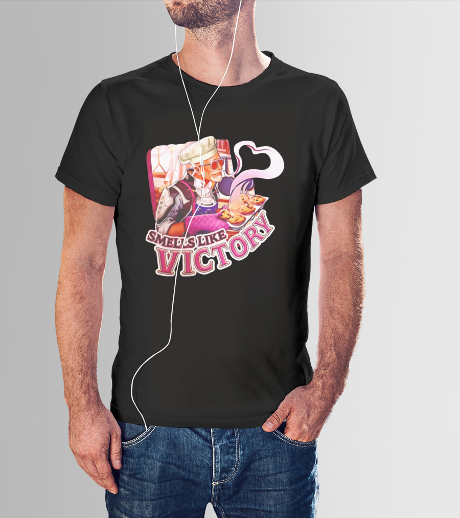 Smells Like Victory Chef Holding Tray Of Freshly Baked Pies In Futuristic Kitchen T-Shirt