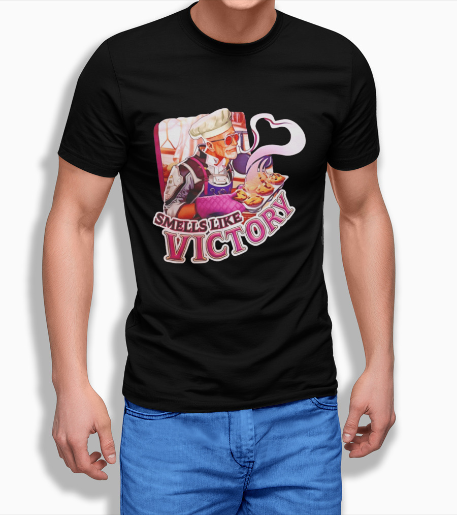 Smells Like Victory Chef Holding Tray Of Freshly Baked Pies In Futuristic Kitchen T-Shirt