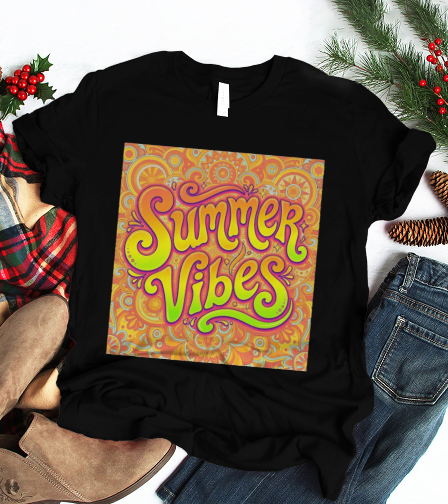 Summer Vibes Psychedelic Groove Floral T-Shirt