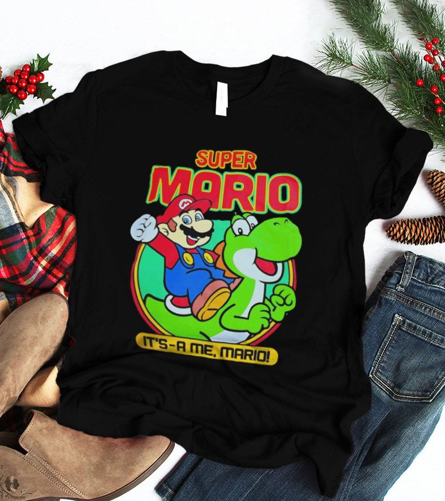 Super Mario Yoshi It's A Me Mario Nostalgic Adventure T-Shirt